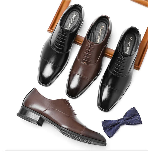 Elegant Slip-On Oxford Shoes for Men - Classic Formal Business Dress Footwear Perfect for Weddings and Office Occasions